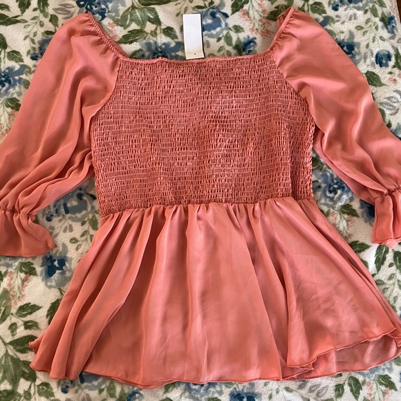 NWT Chiffon cinched Blouse - Picture 3 of 3
